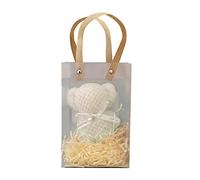 YWJLQH Toalla de Mano Toalla Baño Toalla Facial Paño Limpieza de Felpa con Forma de Oso Absorción Rápida Apta para Baño Cocina Dormitorio Oficina, Bolsa de Cinta roja