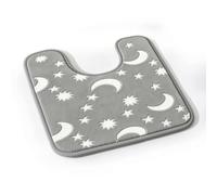 YWMJZEU Alfombrilla Inodoro en Forma U Luminosa Alfombra Inodoro en Forma U Cómoda, Gris, U型40 50cm【夜光珊瑚绒】