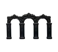 YWMJZEU Mini Arco Ornamental Tallado Arco Gótico en Miniatura Compacto Ornamento para Bodas, Negro, 11.8 20cm