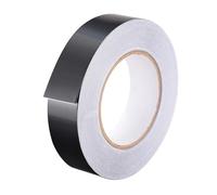 YXINAER Cinta Aluminio Adhesiva Cinta de papel aluminio 50M, cinta autoadhesiva negra, reflectante ligera for proteger cables y tuberías(10mm)
