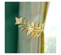YXINAER Gancho de latón para Sujetar Cortinas 2 unids/Set de Cortina Hojas, Soporte for alzapaños, Accesorios decoración for Dormitorio y Sala Estar, Gancho Metal(Gold)