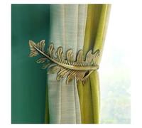 YXINAER Gancho de latón para Sujetar Cortinas 2 unids/Set de Cortina Hojas, Soporte for alzapaños, Accesorios decoración for Dormitorio y Sala Estar, Gancho Metal(Bronze)