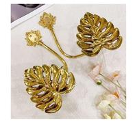 YXINAER Gancho de latón para Sujetar Cortinas Gancho de Cortina con Forma Nudo Dorado francés, Soportes Latón Lujo, Colgador decoración montado en la Pared for Sala Estar(Plum)