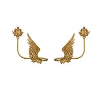 YXINAER Gancho de latón para Sujetar Cortinas Gancho de Cortina con Forma Nudo Dorado francés, Soportes Latón Lujo, Colgador decoración montado en la Pared for Sala Estar(Light Grey)