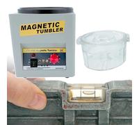 YXYLJOZ Máquina pulidora y acabadora de joyería, Mini pulidora magnética, con dirección y Tiempo Ajustables, rotación bidireccional de 2000 RPM, 220 V.