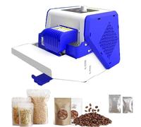 YXYLJOZ Mini Máquina selladora automática de Rodillos, selladora térmica multifunción de plástico de 300 W, Control Digital de Temperatura de 0 a 200 ℃, para PVC, películas (Blue)