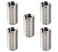 YYIGVMO 5 Piezas Inserto de Rosca M10x1.5 Macho a M8x1.25 Hembra, Longitud 20mm, Rosca Adaptadores Manguito Reductora Tuerca de Acero Inoxidable, para Proyectos de Muebles