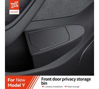YZ para Tesla Model 3 Y Juniper Highland puerta lateral cubo de basura cubo de basura con cubierta, accesorios organizadores de caja de almacenamiento