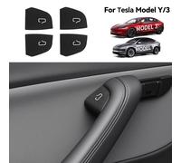 YZ para Tesla nuevo modelo 3 Y Juniper Highland pegatinas de botón de puerta abierta de coche reposabrazos interruptor de botón de elevación de ventana accesorios interiores