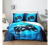 Yzehomijia Set copripiumini e federe Gamer 200×200 cm, Gamepad Copripiumino, Ragazzi Biancheria da Letto, 1 Gamepad Copripiumino e 2 Federe 65 x 65 cm.(G8×200)