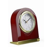 YZJSSL Reloj de repisa de Madera Maciza, Reloj de Manto silencioso con luz Nocturna Relojes de repisa con Pilas para decoración de Sala de Estar-Brown
