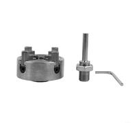 Z011A - Portabrocas de torno autocentrante de 4 mordazas, abrazadera manual de acero de alto carbono con rosca de 1 mm para mini taladro, carpintería, carpintería, metalurgia, color plateado