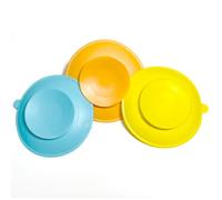 ZAAWUUT Paquete de 3 ventosas de silicona, almohadilla fija para vajilla, calcomanía de succión portátil, soporte de ventosa de doble cara para plato y plato