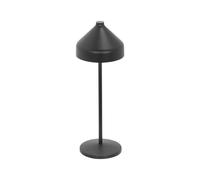 Zafferano, Lámpara Amelie, Lámpara de Mesa Portátil y Recargable con Control Táctil, para Salón y Exterior, Atenuador, 2200-3000 K, Altura 34 cm, Color Negro