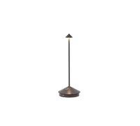 Zafferano, lámpara de mesa Pina, recargable e inalámbrica con control táctil, adecuada para interiores y exteriores, con regulador de intensidad, 2200-3000 K, altura 29 cm, color titanio
