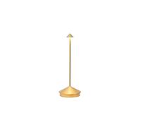 Zafferano, lámpara de mesa Pina, recargable e inalámbrica con control táctil, adecuada para interiores y exteriores, con regulador de intensidad, 2200-3000 K, altura 29 cm, color oro mate
