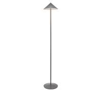 Zafferano Lámpara de pie LED recargable Pina XXL - 6 W, IP65, regulador táctil, cabezal magnético, diseño moderno para interiores y exteriores - Titanio