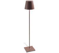 Zafferano - Lámpara de pie Poldina Corten 230 V con regulador de intensidad 28 x 150 cm - Diseño moderno de aluminio