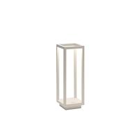 Zafferano, Lámpara Home Pro, Lámpara de Mesa Recargable e Inalámbrica con Control Táctil, Adecuada para Interior y Exterior, Atenuador, 3000 K, Altura 29,4 cm, Color Blanco