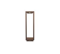 Zafferano, Lámpara Home Solar, Lámpara de Pie Inalámbrica con Panel Solar y Sensores de Movimiento, Apta para Exteriores, Atenuador, 3000 K, Altura 50 cm, Color Corten
