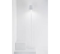Zafferano, Lámpara Poldina L, Lámpara de Pie Recargable e Inalámbrica con Control Táctil, Adecuada para Interior y Exterior, Atenuador, 2200-3000 K, Altura Ajustable 52-122 cm, Color Corten