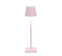 Zafferano Lámpara Poldina Micro – recargable inalámbrica, táctil, atenuador, 2200-3000 K, Rosa