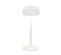 Zafferano, Lámpara Sister Light Wi-Fi, Lámpara de Mesa Recargable e Inalámbrica con Control Remoto, para Salón y Exterior, Atenuador Gradual, 2200-4000 K, Altura 32,8 cm, Color Blanco Perla