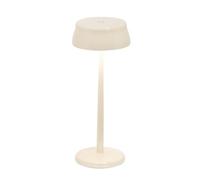 Zafferano, Lámpara Sister Light Wi-Fi, Lámpara de Mesa Recargable e Inalámbrica con Control Remoto, para Salón y Exterior, Atenuador Gradual, 2200-4000 K, Altura 32,8 cm, Color Marfil
