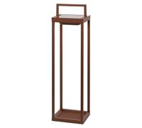 Zafferano - Lámpara solar para exteriores "Home" con 2 LEDs, 56,4 cm - Lámpara de pared o mesa de 2W con batería y sensor de luz. Acabado en Corten
