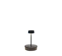 Zafferano, Lámpara Swap Mini, Lámpara de Mesa Recargable e Inalámbrica con Control Táctil, Adecuada para Interior y Exterior, Atenuador, 2700 K, Altura 14,8 cm, Color Negro