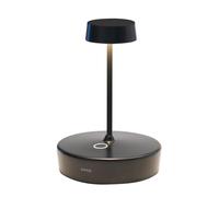 Zafferano, Lámpara Swap Mini, Lámpara de Mesa Recargable e Inalámbrica con Control Táctil, Apta para Interior y Exterior, Step Dimmer, 2200-3000 K, Altura 14,8 cm, Color Negro