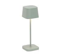 Zafferano, Ofelia Micro Lamp, Lámpara de Mesa Portátil y Recargable con Control Táctil, para Salón y Exterior, Atenuador, 2200-3000 K, Altura 20 cm, Color Sage