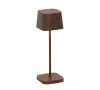 Zafferano Lámpara de mesa Ofelia Micro – Portátil recargable táctil, 2200–3000K, 20 cm, Corten