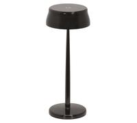 Zafferano, Lámpara Sister Light Wi-Fi, Lámpara de Mesa Recargable e Inalámbrica con Control Remoto, para Salón y Exterior, Atenuador Gradual, 2200-4000 K, Altura 32,8 cm, Color Negro Perla
