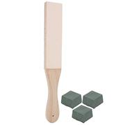 ZAICOLER Kit de Herramientas de Correa de Cuero para Pulir y Afilar, Completo con 3 Compuestos de Afilado, Ideal para Principiantes y Profesionales, 10,9 X 1,6 X 0,4 Pulgadas