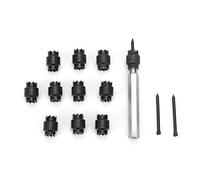 ZAICOLER Kit de Herramientas para Quitar Brocas, Cortador de Soldadura por Puntos, para Separaciones de Paneles Profesionales, Rotativo de Doble Cara de 3/8 Pulgadas, Color Metálico, 13 Uds.