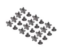 ZAICOLER Kit de Remaches de Estrella de 5 Puntas, Compatible con Cinturones, Bolsos y Zapatos |Fijación Segura, Aleación de Zinc, 50 Juegos, Tornillos PH de 4,5 Mm para Manualidades y Trabajos en