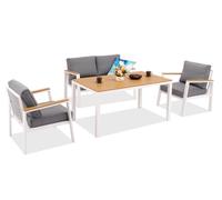 Zakintos Apetito 4 juego aluminio blanco Garden Point