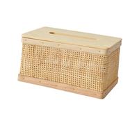 Zambuph Caja de pañuelos de ratán con cubierta para dispensador de pañuelos
