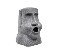 Zambuph Exclusivo soporte para caja de pañuelos Moai de la Isla Pascua que ofrece un toque peculiar y práctico para el almacenamiento pañuelos. Aspecto llamativo. Soporte para caja Moai para baño,