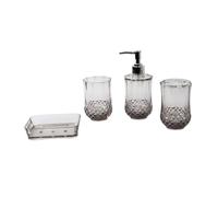 Zambuph Juego de accesorios de baño de lujo, jabonera, vaso para,Negro | dientes, dispensador de loción, vaso para enjuague bucal, jabonera de encimera premium