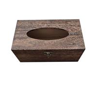 Zambuph Organizador de caja de pañuelos retro de Para,Marrón,22x12x10cm