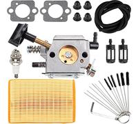 ZAMDOE Kit de carburador BR420 BR400 para Stihl SR320 SR340 SR380 SR400 SR420 BR320 BR340 BR380 BR400 BR420 Ventilador de Mochila, con Filtro de Aire Filtro de línea de Combustible Spark Plg