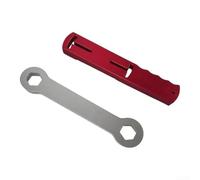ZAMETTER Herramienta de mantenimiento de piscina de aluminio 2 en 1 llave de tuerca de drenaje y carcasa para tapa de clorador R172052 R172053 Piezas de filtro rojo plateado