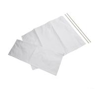 ZAMETTER Juego de fundas de asiento de silla de director, de tela lavable, para sillas plegables de exterior, diseño clásico a rayas, 53 x 20 cm (blanco)