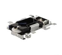 ZAMETTER Juego de polea de puerta corredera de rodillo de madera antigua con rueda de nailon y carcasa de hierro para armario, gabinete, muebles, kit de repuesto de hardware de montaje lateral