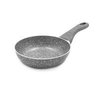 Zanetti Stone Rara - Sartén antiadherente con mango suave al tacto, alta resistencia, 20 cm de diámetro, gris, fabricada en Italia