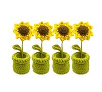 Zankie Patas De Silla De Flores,Muebles Artesanales De Flores De Ganchillo,Protector de Patas de Mesa de 4 Piezas - Calcetín para Muebles, diseño de elástico Antideslizante para Formas de Patas de