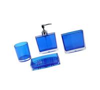 Zanthicia Idea práctica de regalo, set esencial de baño con,Azul | botella de loción, soporte para cepillo de dientes, organizador para hoteles, negocios y viajes.