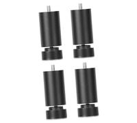 Zanthicia Patas de cama ajustables y duraderas M10 diseñadas para elevar muebles y brindar soporte resistente con acabado anodizado Patas de soporte para muebles metal altura ajustable, Negro, 25cm